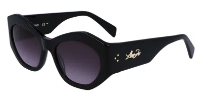 Liu •jo Lj786s 001 Women's Sunglasses Black Size 54 In Blue