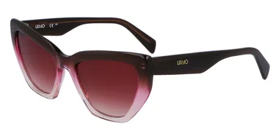 Liu •jo Lj794s 207 Women's Sunglasses Brown Size 54 In Burgundy