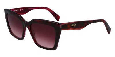 Liu •jo Lj795s 261 Women's Sunglasses Tortoiseshell Size 54 In Burgundy