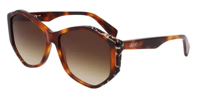 Liu •jo Lj797s 245 Women's Sunglasses Tortoiseshell Size 57 In Brown