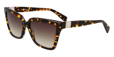 Liu •jo Lj803s 244 Women's Sunglasses Tortoiseshell Size 56 In Brown