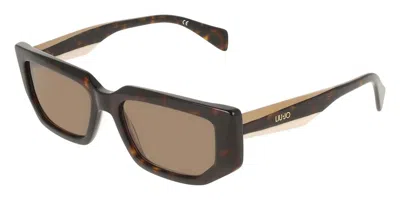Liu •jo Lj812s 242 Occhiali Da Sole Tartarugatishell Per Donna In Brown
