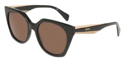 Liu •jo Lj813s 001 Occhiali Da Sole Neri Per Donna In Black