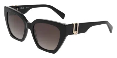 Liu •jo Lj814sr 001 Women's Sunglasses Black Size 55 In Purple