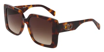 Liu •jo Lj816s 240 Women's Sunglasses Tortoiseshell Size 55 In Brown