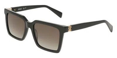 Liu •jo Lj826s 001 Occhiali Da Sole Neri Per Donna In Black