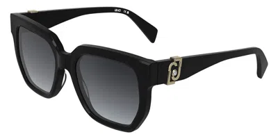 Liu •jo Lj838sr 001 Occhiali Da Sole Neri Per Donna In Black