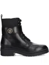 Liu •jo Logo-appliqué Combat Boots In Black
