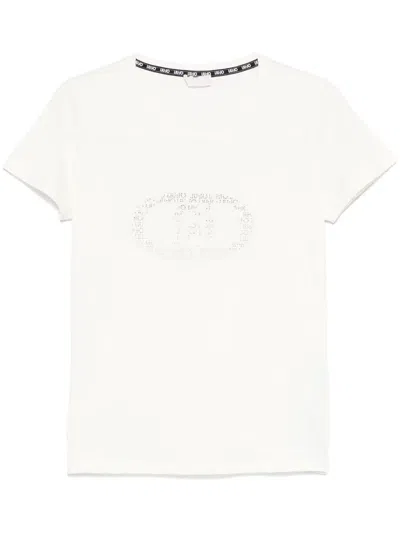 Liu •jo Logo-appliqué T-shirt In White