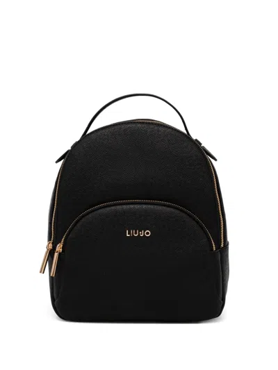 Liu •jo Logo Backpack In Black