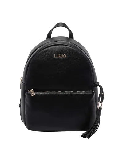 Liu •jo Logo Backpack In Black