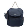 Liu •jo Logo Push-lock Backpack In Blue