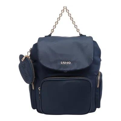 Liu •jo Logo Backpack In Blue