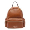 Liu •jo Logo Backpack In Brown