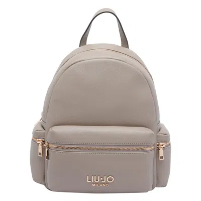 Liu •jo Logo Backpack In Sand