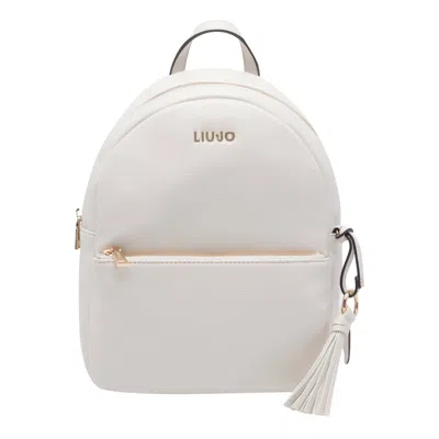 Liu •jo Logo Backpack In White