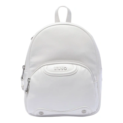 Liu •jo Logo Backpack In White