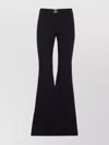 Liu •jo High Waist Flared Casual Pants In Black