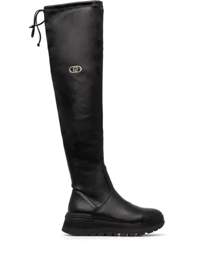 Liu •jo Logo Boots In Black