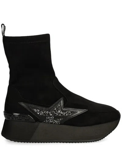 Liu •jo Logo Boots In Black