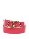 Liu •jo Double J Logo Belt In Red