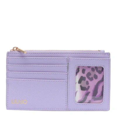 Liu •jo Logo Cards Holder In Lilac