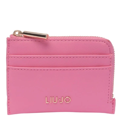 Liu •jo Logo Cards Holder In Pink