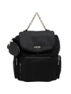 Liu •jo Logo Chain Backpack In Black