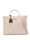 Liu •jo Logo-charm Top-handles Tote Bag In Neutral