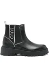 Liu •jo Logo Chelsea Boots In Black