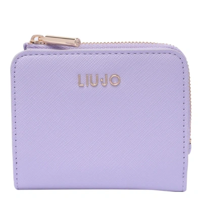 Liu •jo Logo Credit Card Case Liu-jo In Lilac