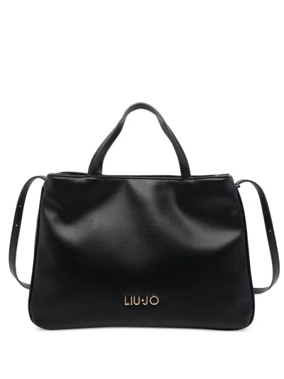 Liu •jo Logo Cross Body Bag In Black