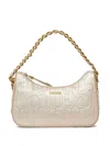 Liu •jo Logo Cross Body Bag In Gold