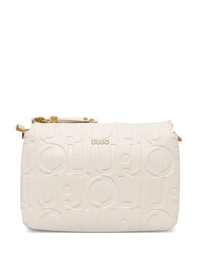 Liu •jo Logo Cross Body Bag In Neutrals