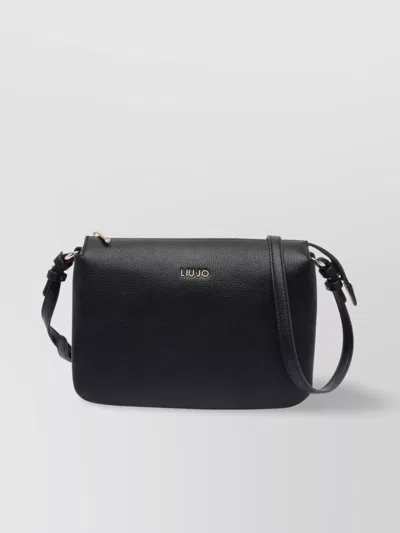 Liu •jo Logo Crossbody Bag Adjustable Strap In Black
