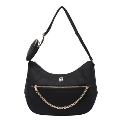 Liu •jo Logo Crossbody Bag In Black