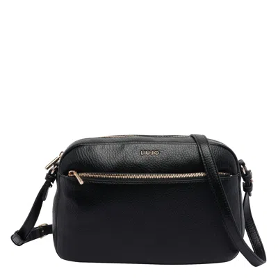Liu •jo Logo Crossbody Bag In Black