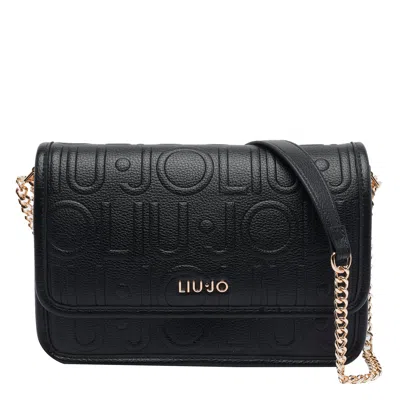 Liu •jo Logo Crossbody Bag In Black