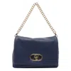 Liu •jo Crossbody Bag With Adjustable Strap And Textured Finish In Blue