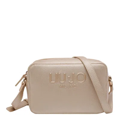 Liu •jo Logo Crossbody Bag In Neutral