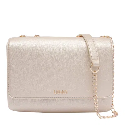 Liu •jo Logo Crossbody Bag In Golden