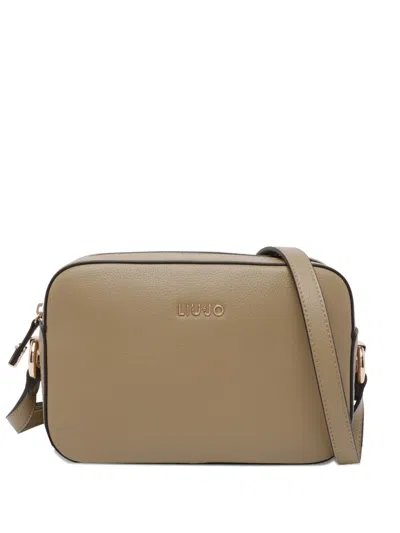 Liu •jo Logo Crossbody Bag In Neutral