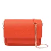 Liu •jo Crossbody Bag With External Pocket And Removable Strap In Orange