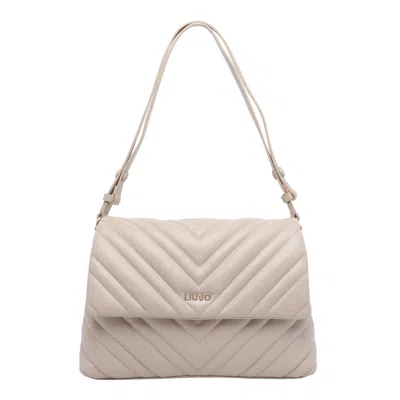 Liu •jo Logo Crossbody Bag In Sand