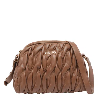 Liu •jo Logo Crossbody Bag In Sand