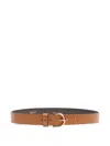 Liu •jo Logo-detail Buckle Belt In Brown