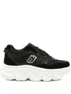 Liu •jo Logo-detail Chunky-sole Sneakers In Black