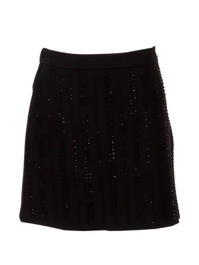 Liu •jo Kids' Logo-detail Embellishment Skirt In Black