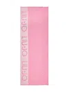 Liu •jo Logo-detail Fringed Scarf In Pink