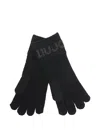 Liu •jo Logo-detail Gloves In Black